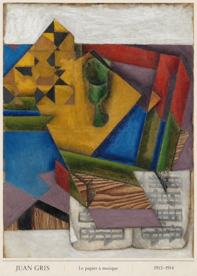 Juan Gris Le Papier À Musique No6 - Póster