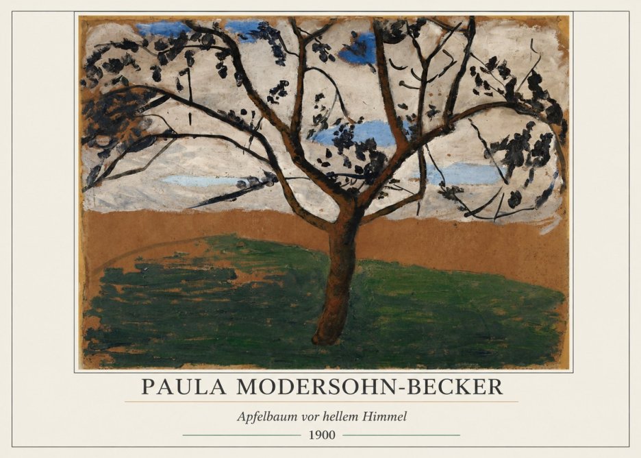 Paula Modersohn-Becker Apfelbaum Vor Hellem Himmel No5 - Póster