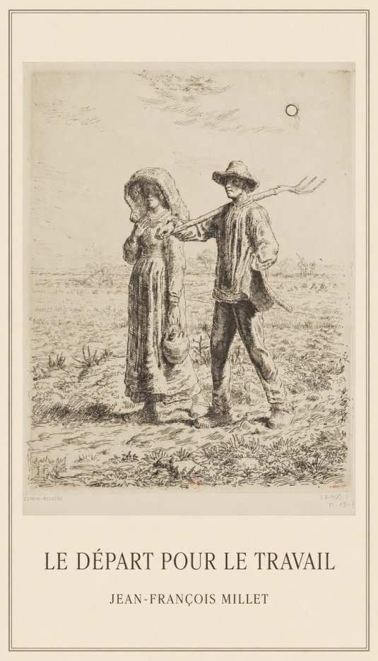 Jean-François Millet Le Départ Pour Le Travail II No1 - Póster