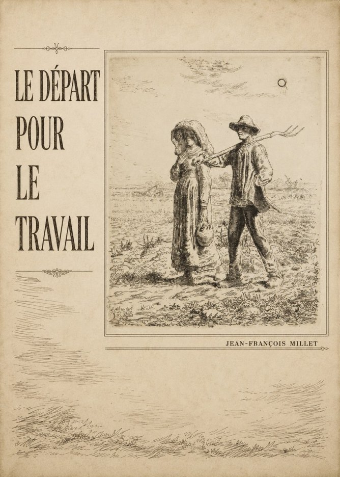 Jean-François Millet Le Départ Pour Le Travail II No3 - Póster
