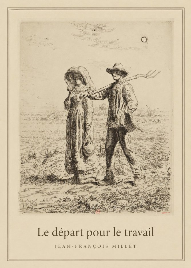 Jean-François Millet Le Départ Pour Le Travail II No4 - Póster