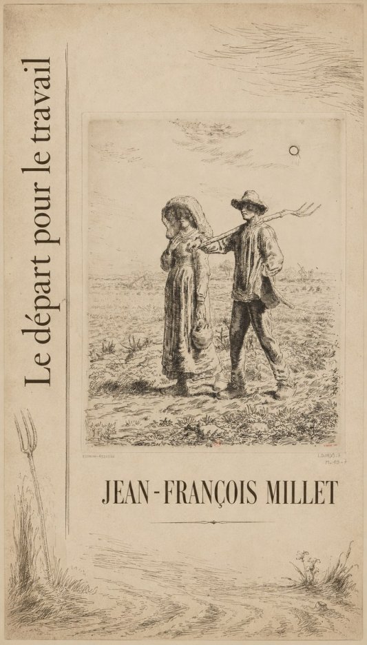 Jean-François Millet Le Départ Pour Le Travail II No5 - Póster
