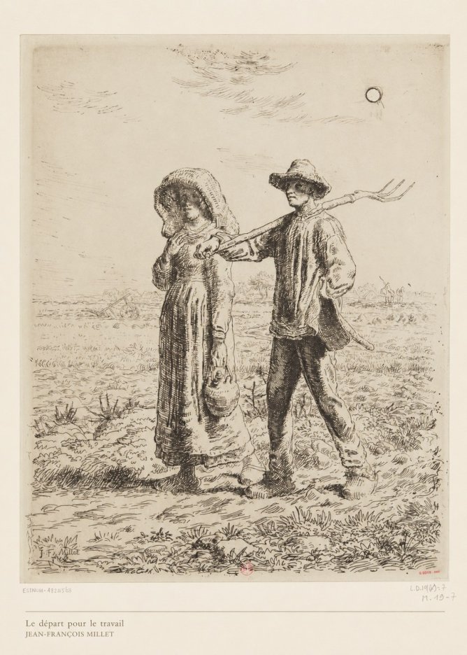 Jean-François Millet Le Départ Pour Le Travail II No6 - Póster