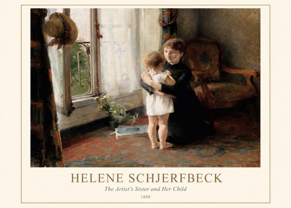 Helene Schjerfbeck The Artist's Sister and Her Child No1 - Póster