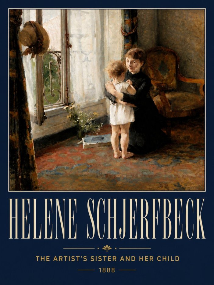 Helene Schjerfbeck The Artist's Sister and Her Child No5 - Póster