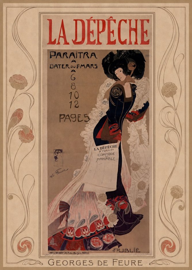 Georges de Feure La Dépêche II No1 - Póster