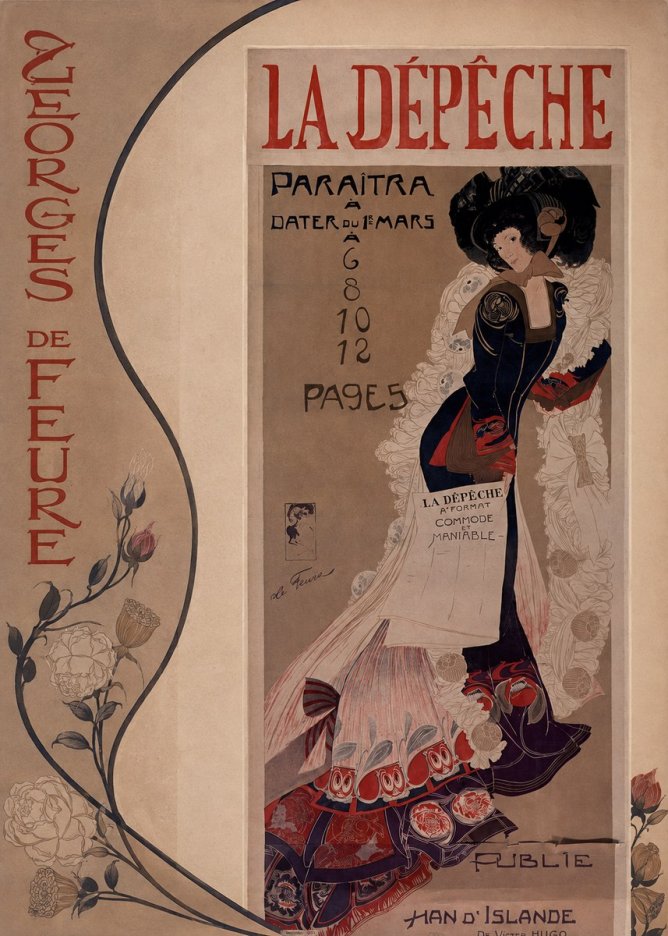 Georges de Feure La Dépêche II No2 - Póster