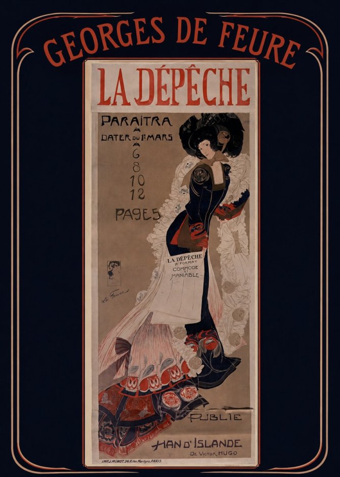Georges de Feure La Dépêche II No3 - Póster