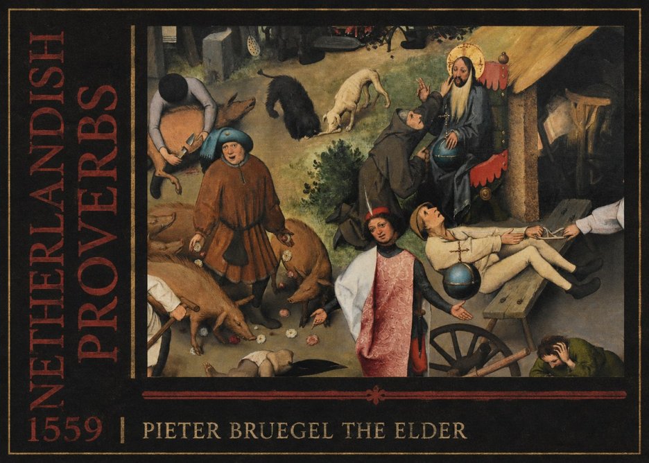 Pieter Bruegel Netherlandish Proverbs IV No4 - Póster