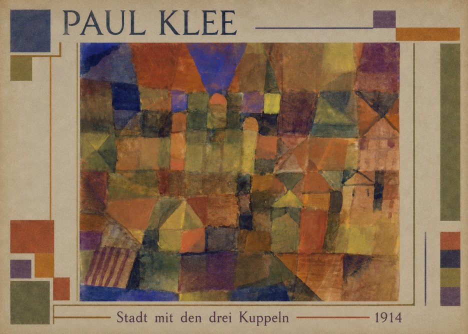 Paul Klee Stadt Mit Den Drei Kuppeln No1 - Póster