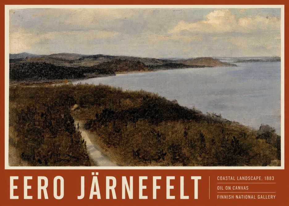 Eero Järnefelt Coastal Landscape, 1883 No4 - Póster