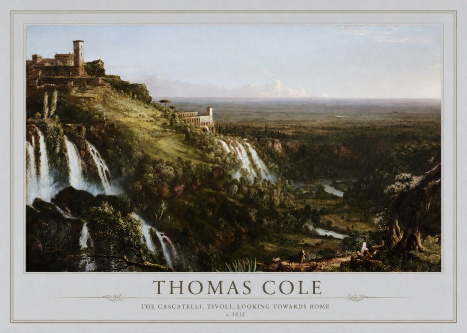 Thomas Cole The Cascatelli, Tivoli, Looking Towards Rome No6 - Póster