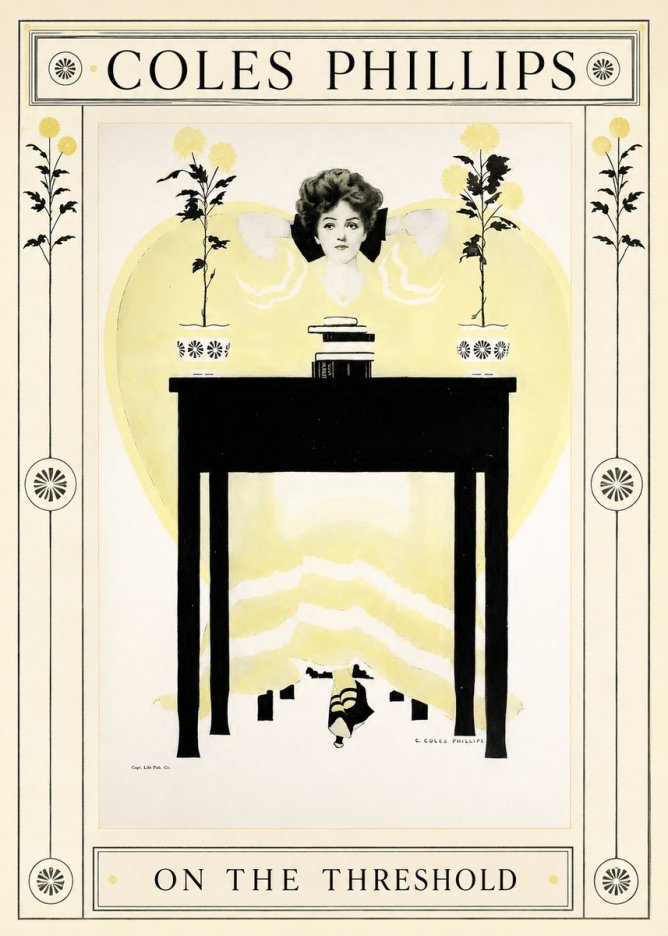 Coles Phillips On the Threshold No1 - Póster