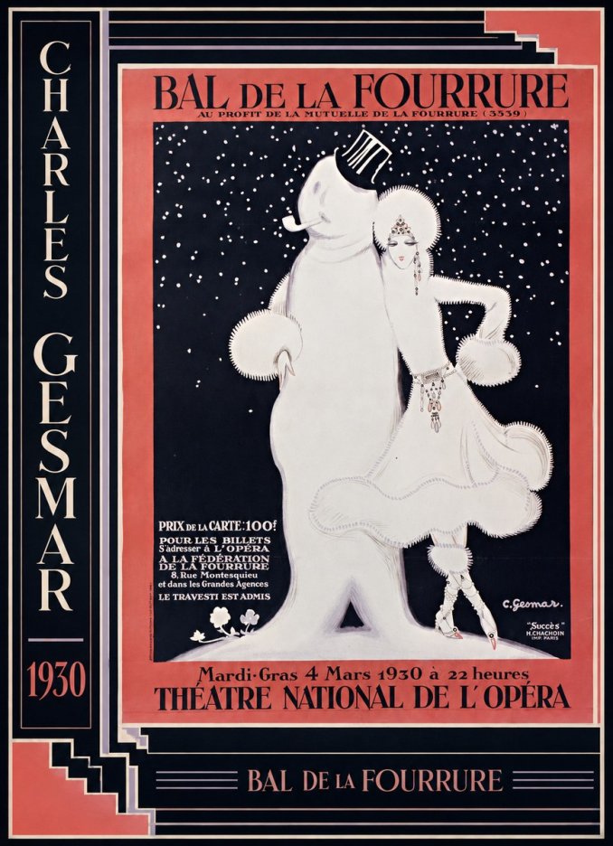 Charles Gesmar Bal De La Fourrure I No2 - Póster