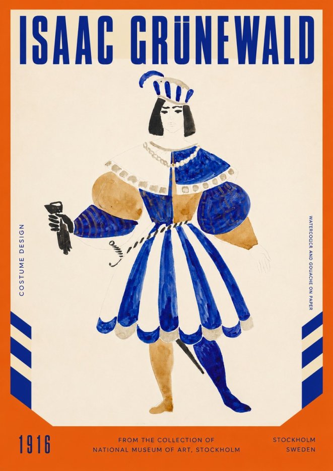 Isaac Grünewald Costume Design III No2 - Póster