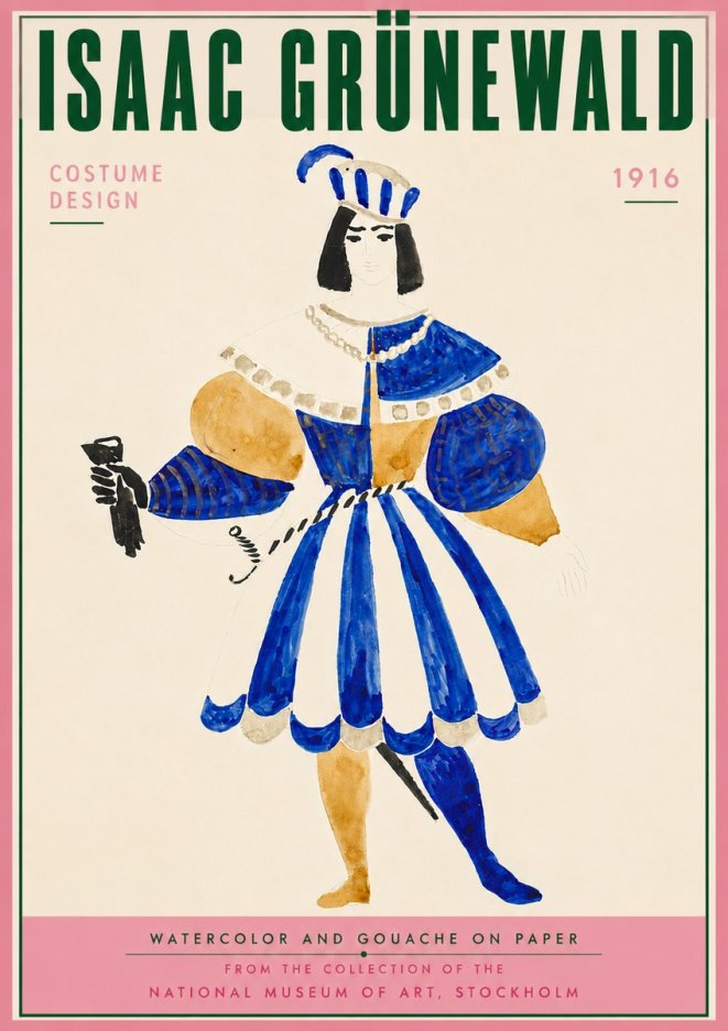 Isaac Grünewald Costume Design III No4 - Póster