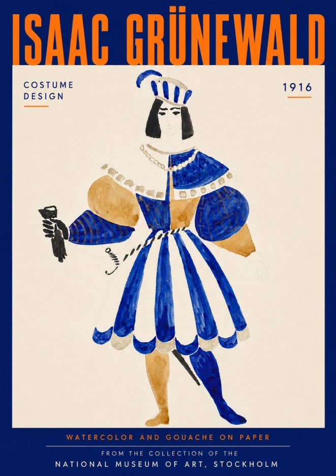 Isaac Grünewald Costume Design III No5 - Póster