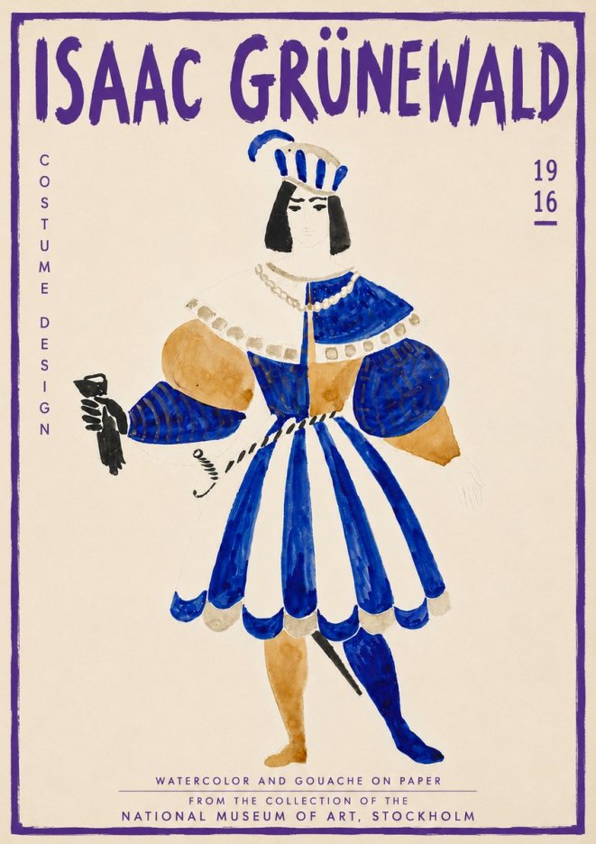 Isaac Grünewald Costume Design III No6 - Póster