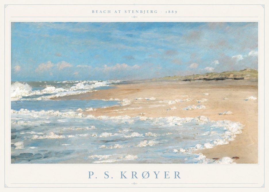 P.S. Krøyer Beach at Stenbjerg · 1889 No6 - Póster