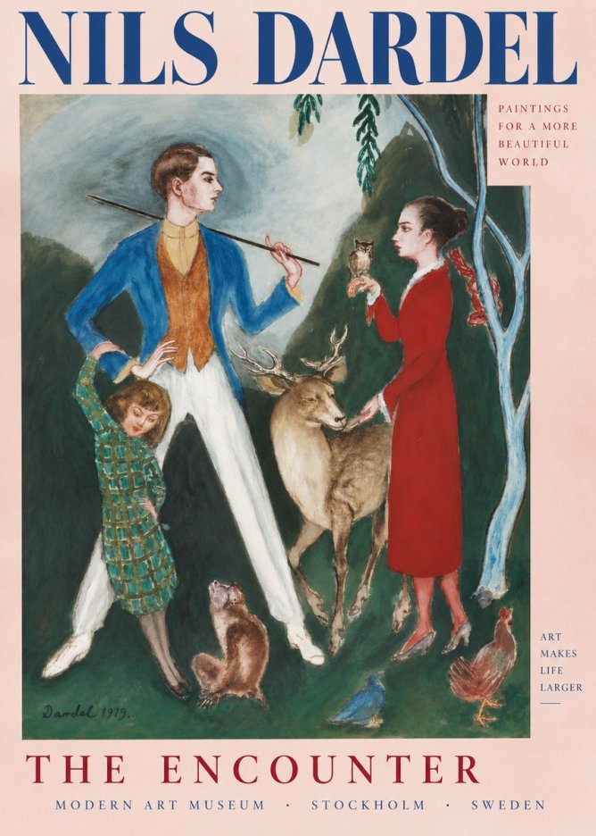Nils Dardel The Encounter No4 - Póster