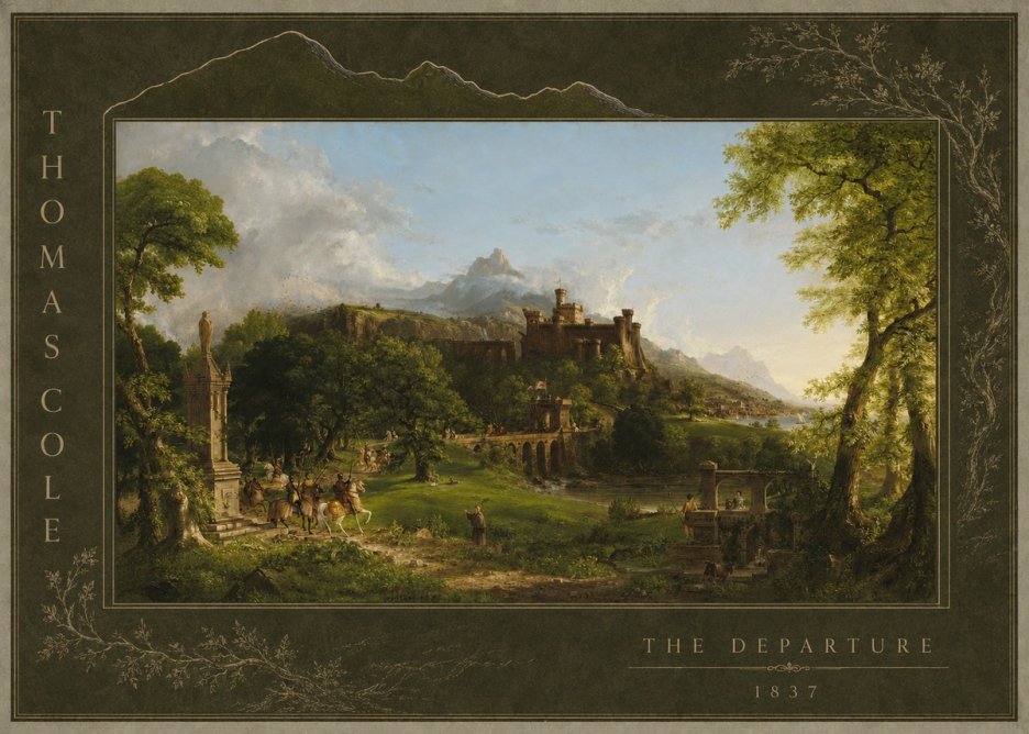 Thomas Cole The Departure II No2 - Póster