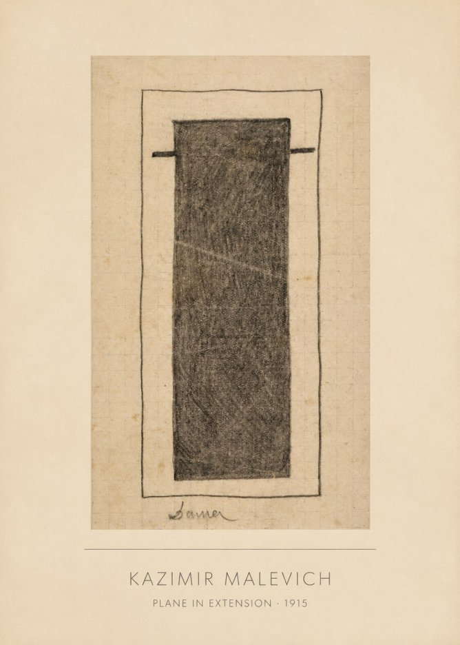 Kazimir Malevich Plane in Extension No4 - Póster
