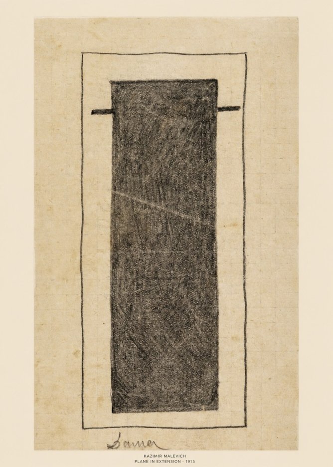 Kazimir Malevich Plane in Extension No5 - Póster