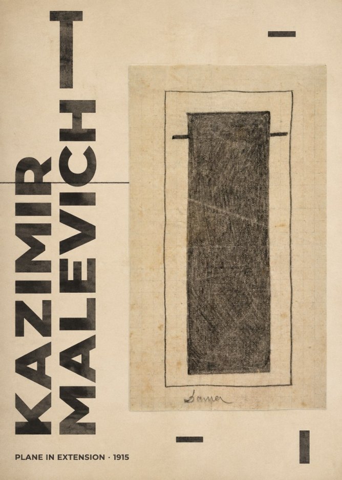 Kazimir Malevich Plane in Extension No6 - Póster