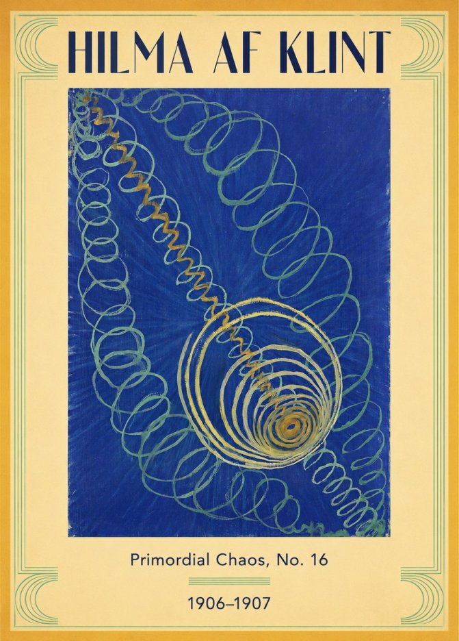 Hilma af Klint Primordial Chaos, No. 16 No3 - Póster