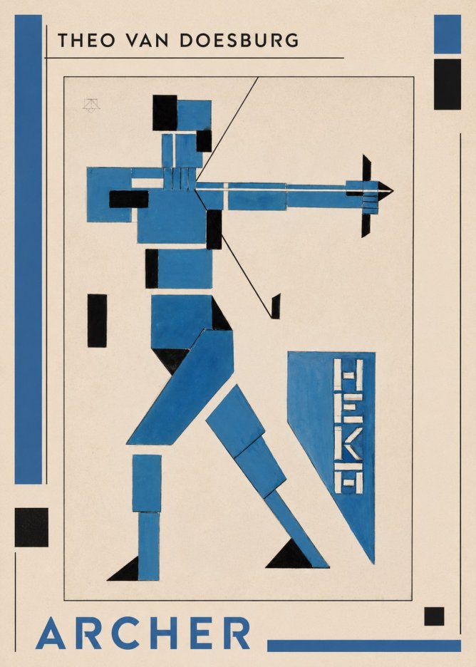 Theo van Doesburg Archer No1 - Póster