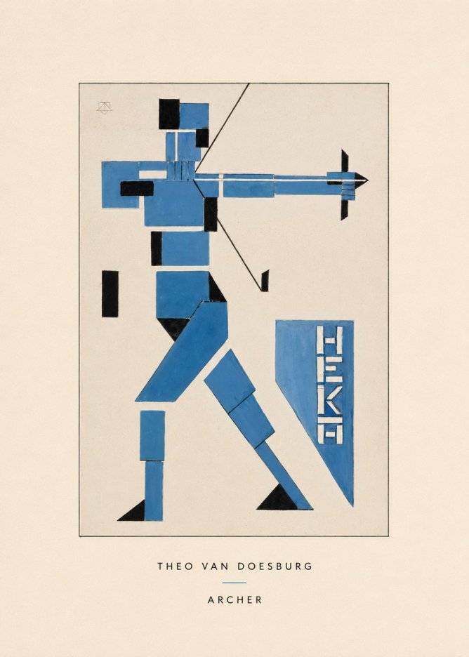 Theo van Doesburg Archer No4 - Póster