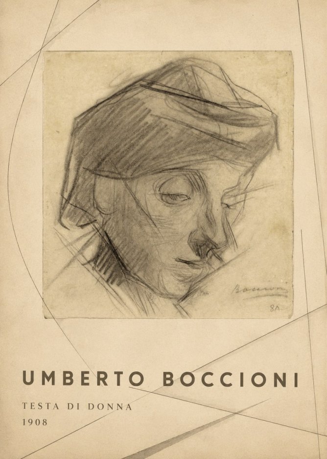 Umberto Boccioni Testa Di Donna No2 - Póster