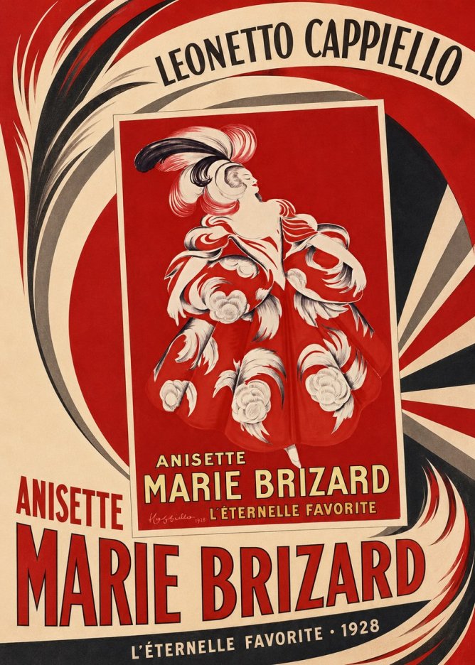 Leonetto Cappiello Anisette Marie Brizard - L'éternelle Favorite No2 - Póster