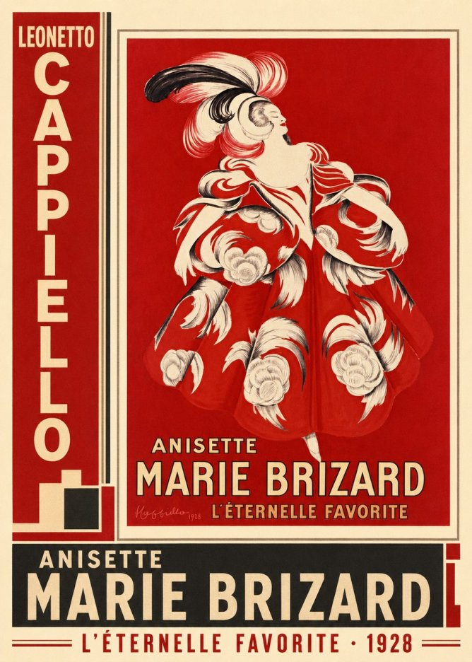 Leonetto Cappiello Anisette Marie Brizard - L'éternelle Favorite No3 - Póster
