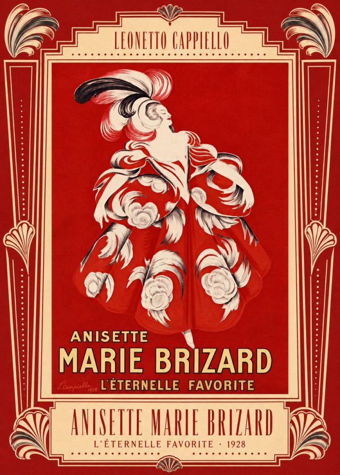Leonetto Cappiello Anisette Marie Brizard - L'éternelle Favorite No4 - Póster