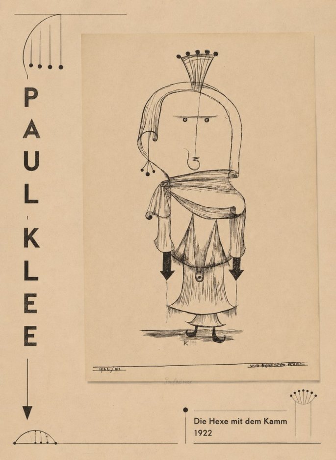 Paul Klee Die Hexe Mit Dem Kamm No2 - Póster
