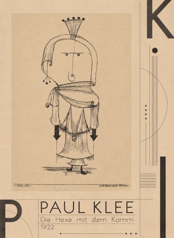 Paul Klee Die Hexe Mit Dem Kamm No3 - Póster