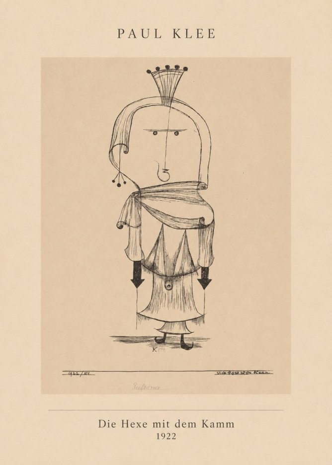Paul Klee Die Hexe Mit Dem Kamm No4 - Póster