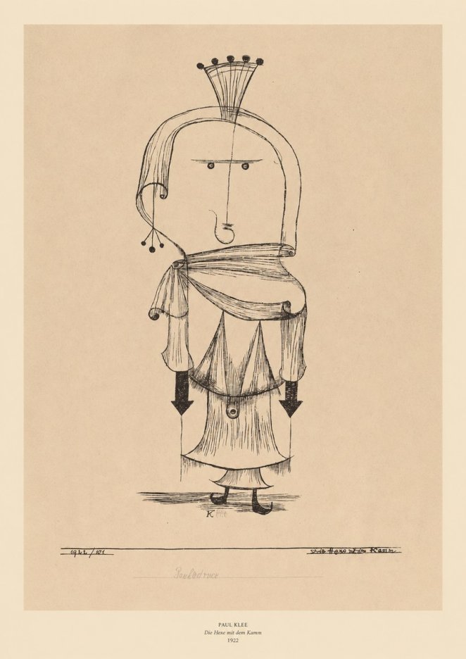 Paul Klee Die Hexe Mit Dem Kamm No6 - Póster