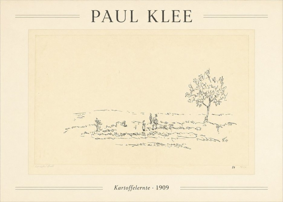 Paul Klee Kartoffelernte · 1909 No1 - Póster