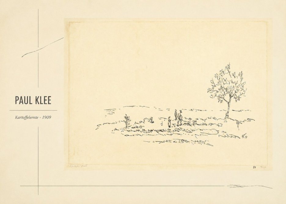 Paul Klee Kartoffelernte · 1909 No2 - Póster