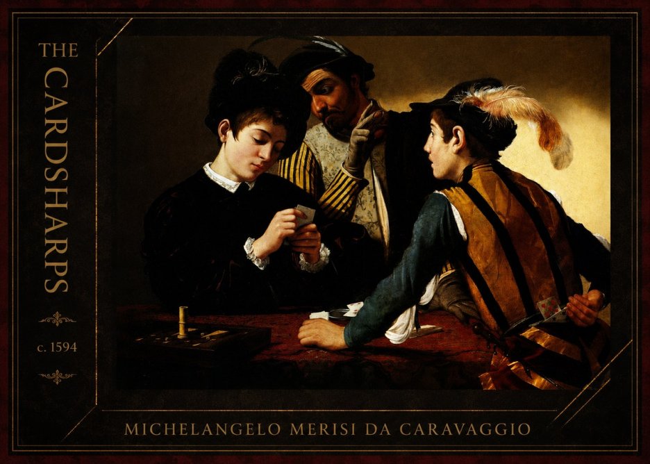 Michelangelo Merisi da Caravaggio The Cardsharps II No2 - Póster