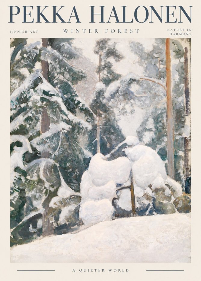 Pekka Halonen Winter Forest II No2 - Póster