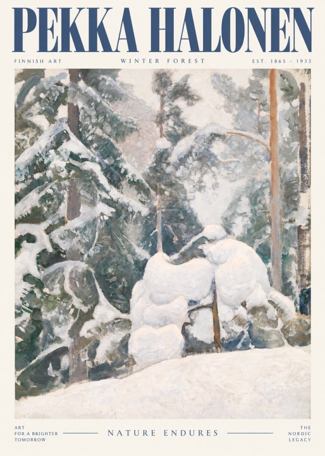 Pekka Halonen Winter Forest II No3 - Póster