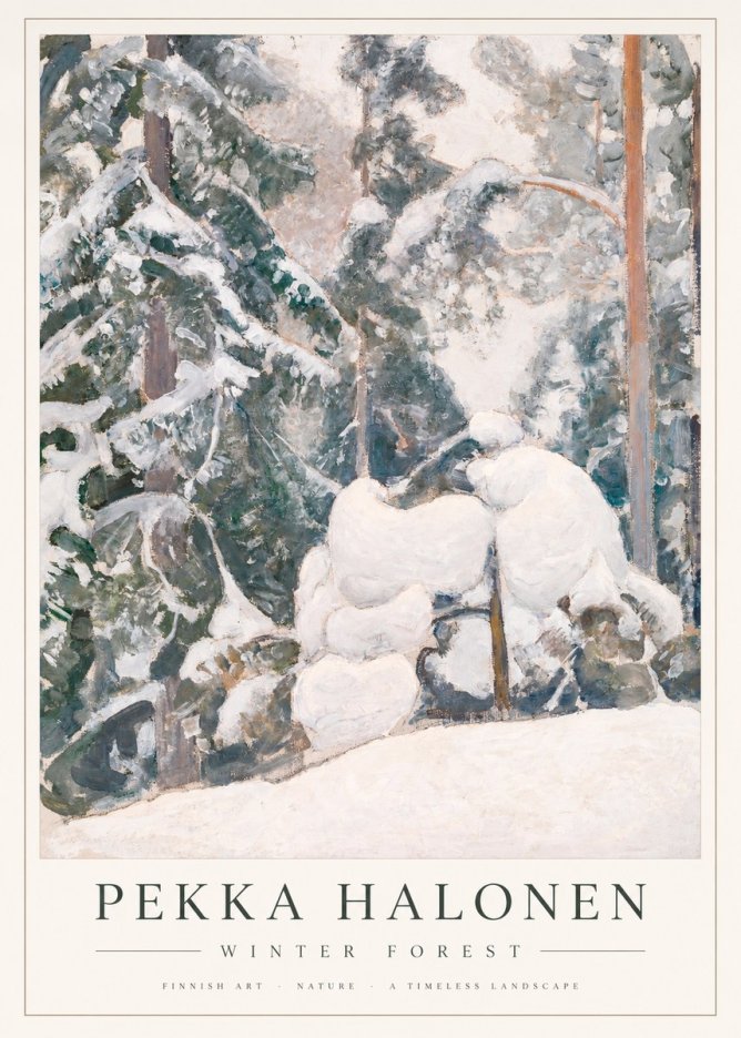 Pekka Halonen Winter Forest II No4 - Póster