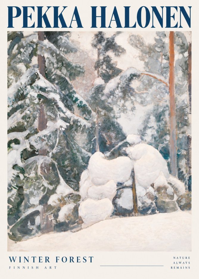 Pekka Halonen Winter Forest II No6 - Póster