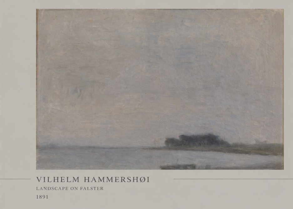 Vilhelm Hammershøi Landscape on Falster No5 - Póster
