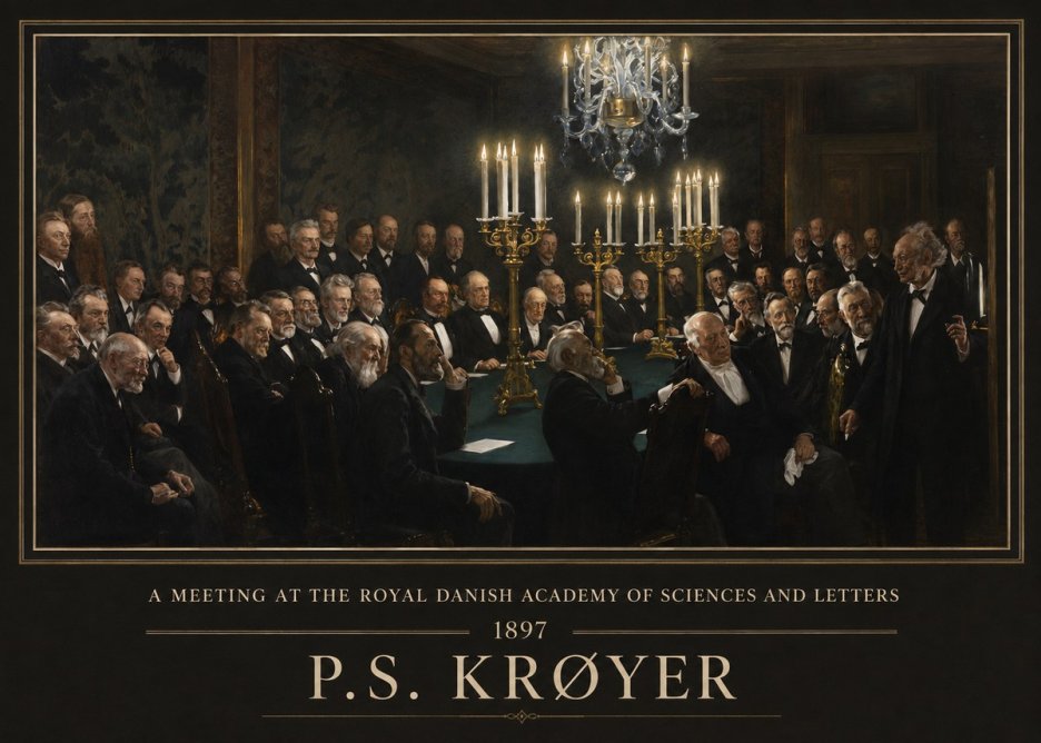P.S. Krøyer A Meeting at the Royal Danish Academy of Sciences and Letters No1 - Póster