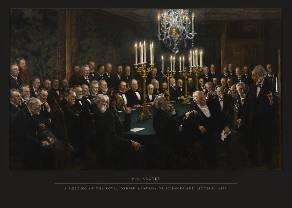 P.S. Krøyer A Meeting at the Royal Danish Academy of Sciences and Letters No4 - Póster