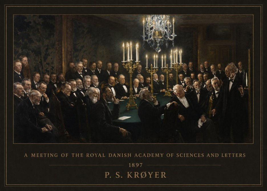 P.S. Krøyer A Meeting at the Royal Danish Academy of Sciences and Letters No6 - Póster